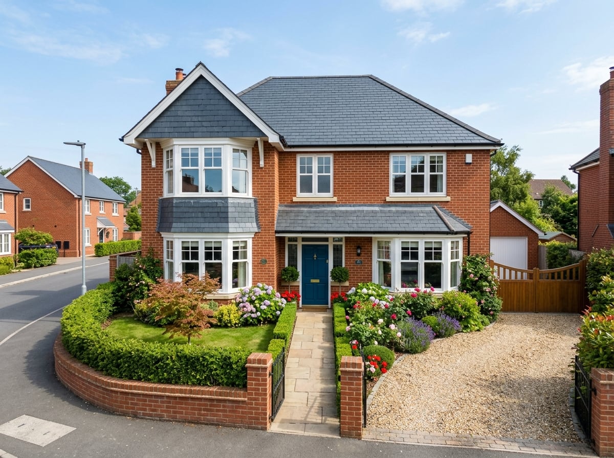Beautiful UK detached house with an immaculate tiled roof